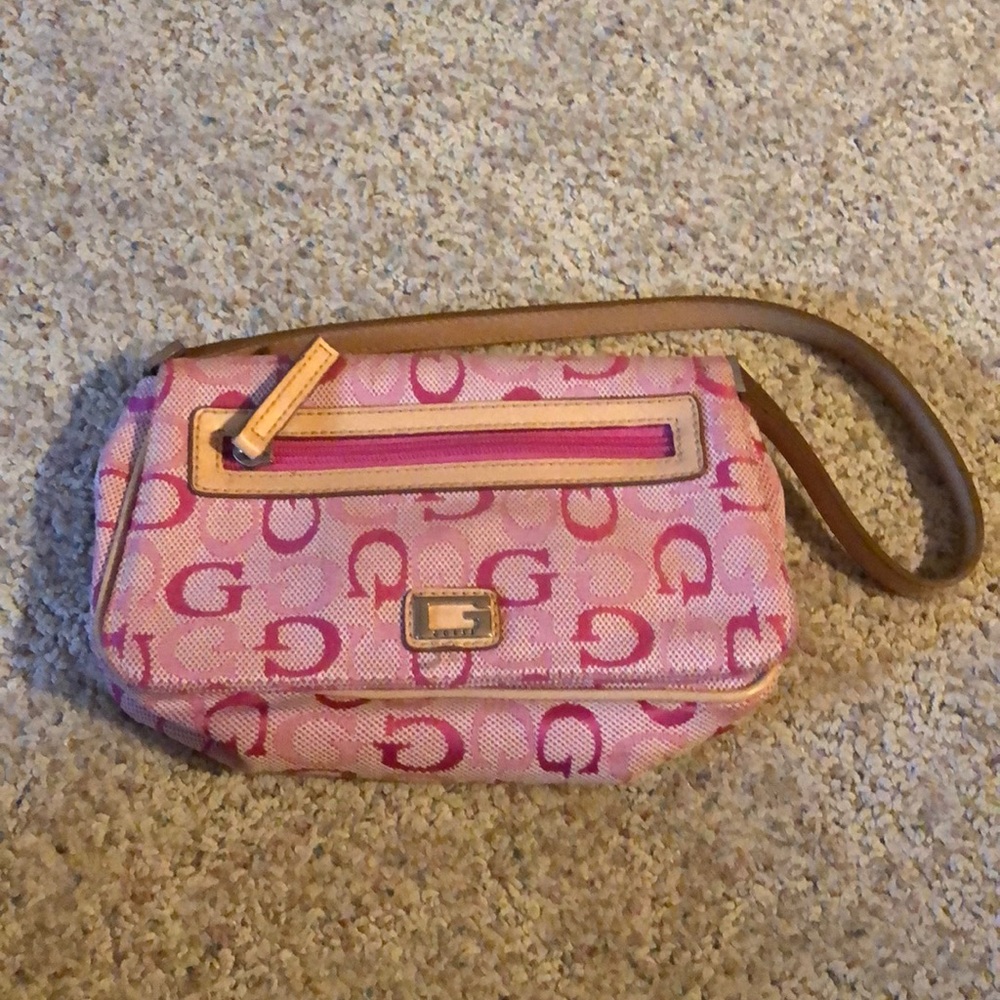 guess pink purse